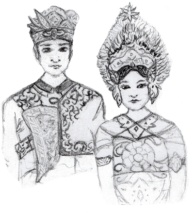 koning en koningin op Zuid Sulawesi 